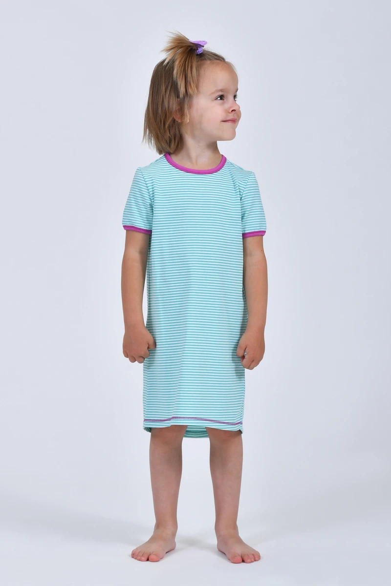 Dívčí noční košile s krátkým rukávem 1